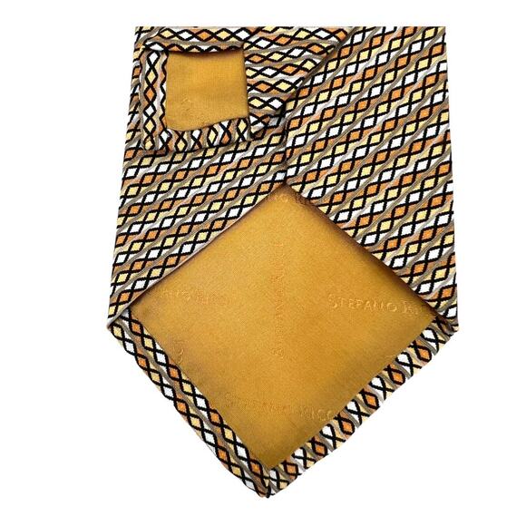 Stefano Ricci Mens Neck Tie Pure Silk Made in Italy Multicolor Diagonal Striped - Picture 3 of 7
